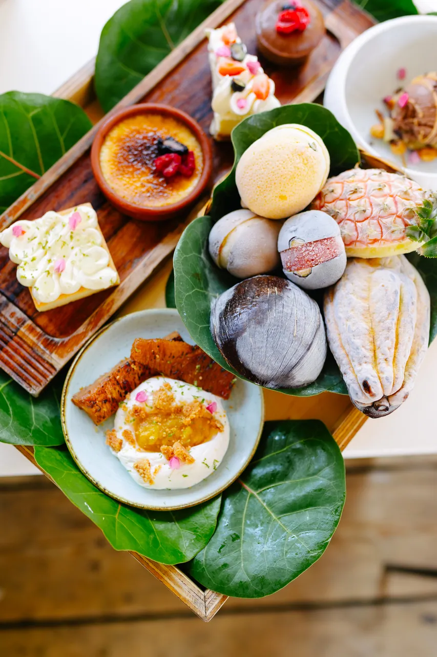 A dessert presentation from the dining rooms at The Setai, St. Maarten