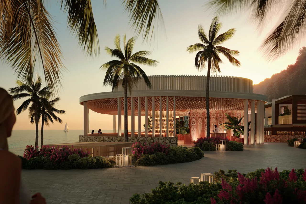The sunset bar at The Setai, St. Maarten