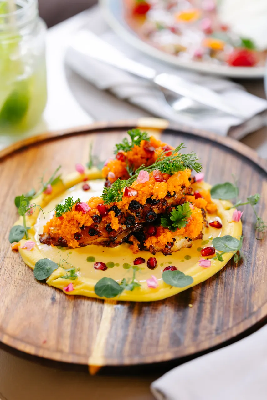 A plated dish at The Setai, St. Maarten