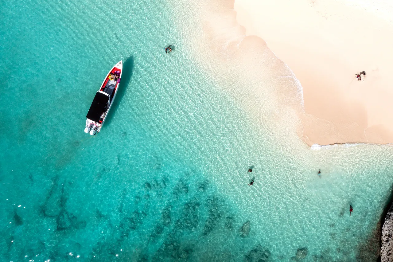 A sandbar off St. Maarten