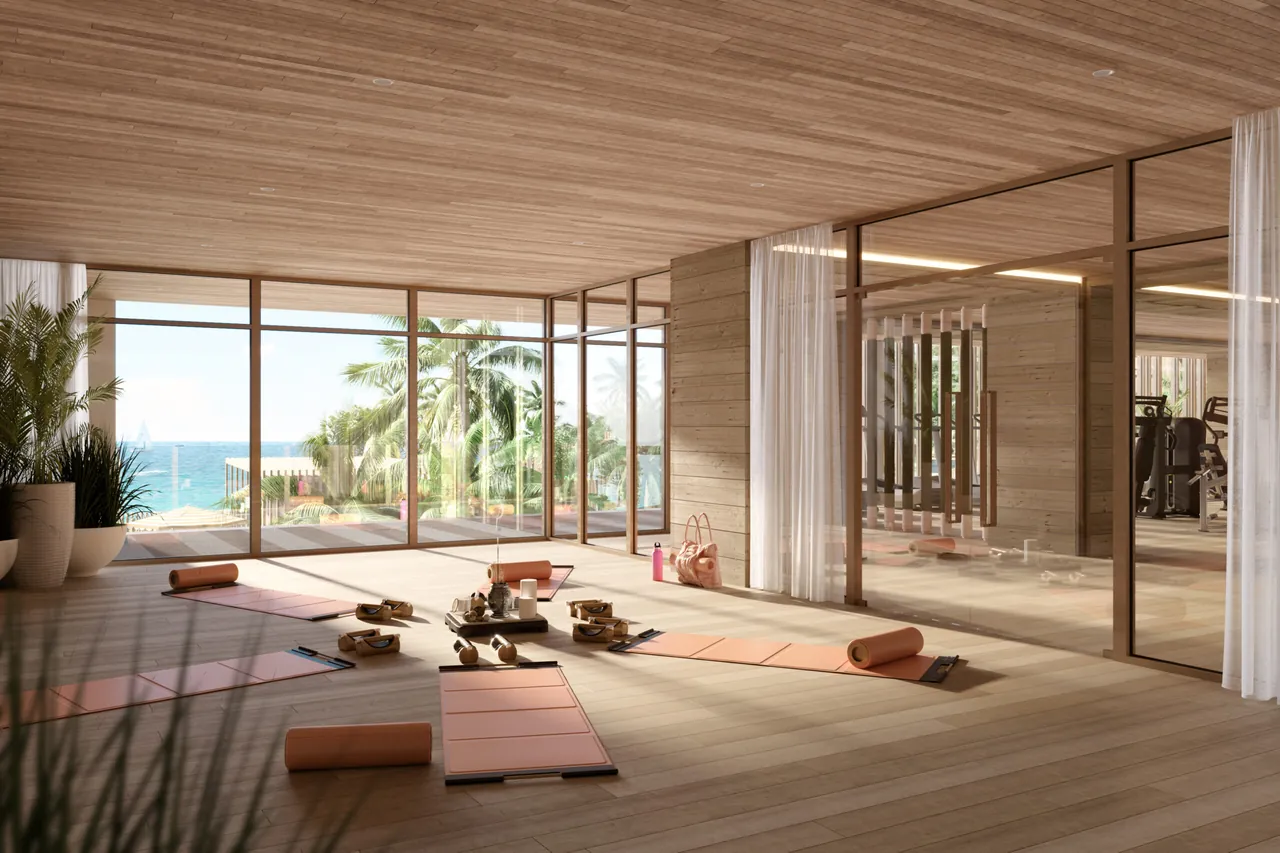 A yoga and pilates pavilion at The Setai, St. Maarten
